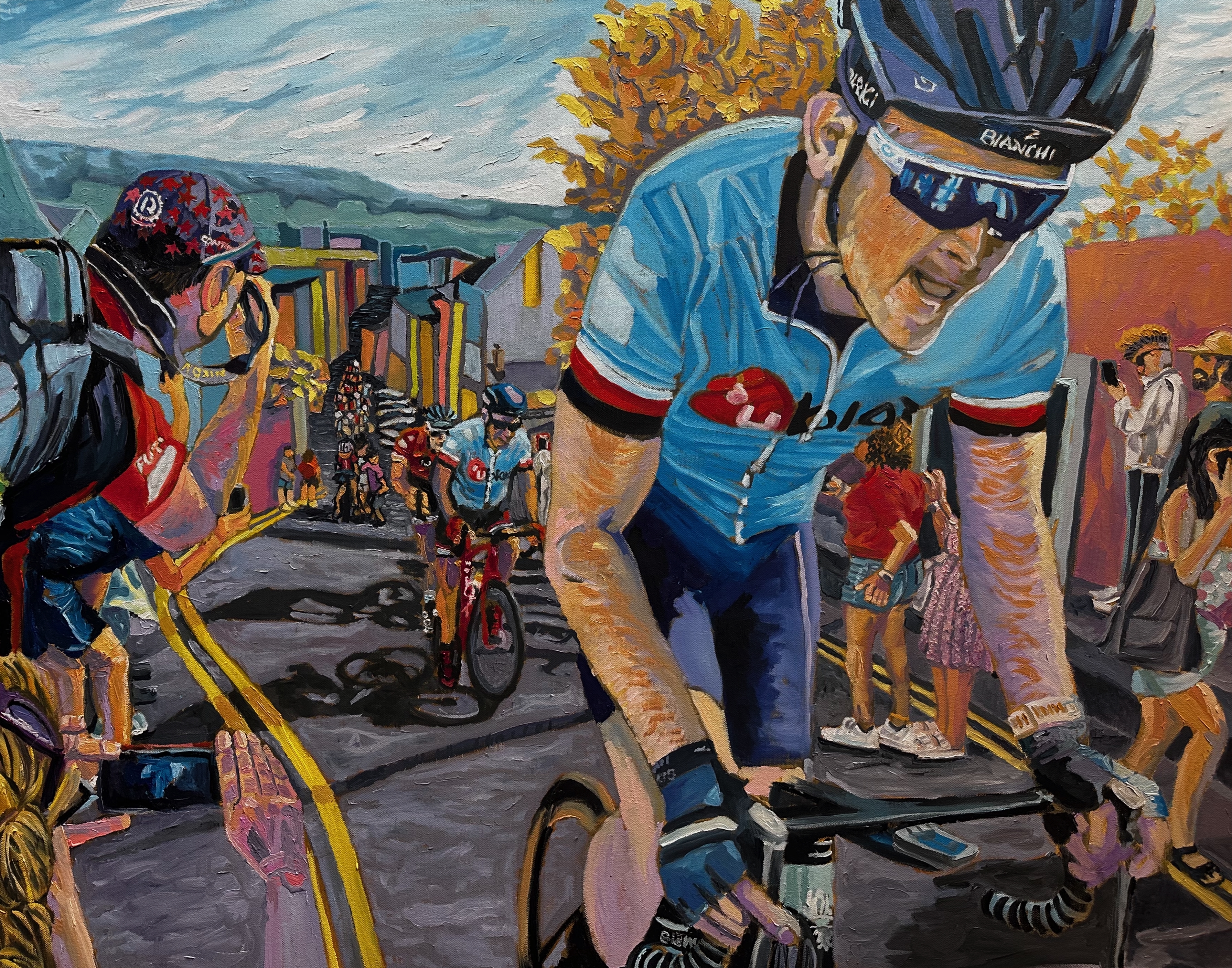Fill the Hill - Oil on Canvas- 23 x 40 inches  - 2023 - Irish and Canadian Artist - Art van Leeuwen