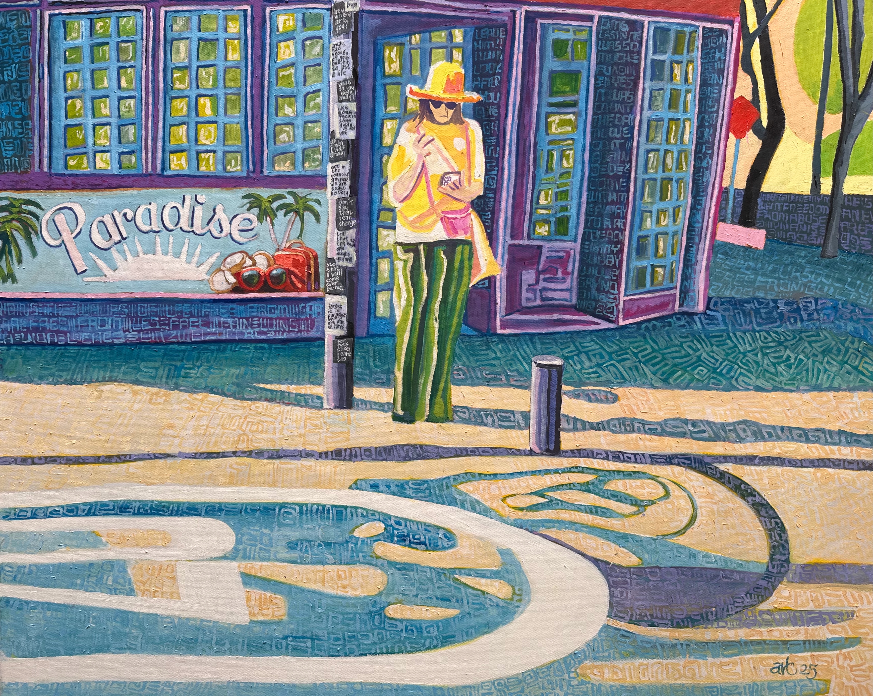 Yellow Girl- Oil on Canvas- 23 x 40 inches  - 2025 - Irish and Canadian Artist - Art van Leeuwen