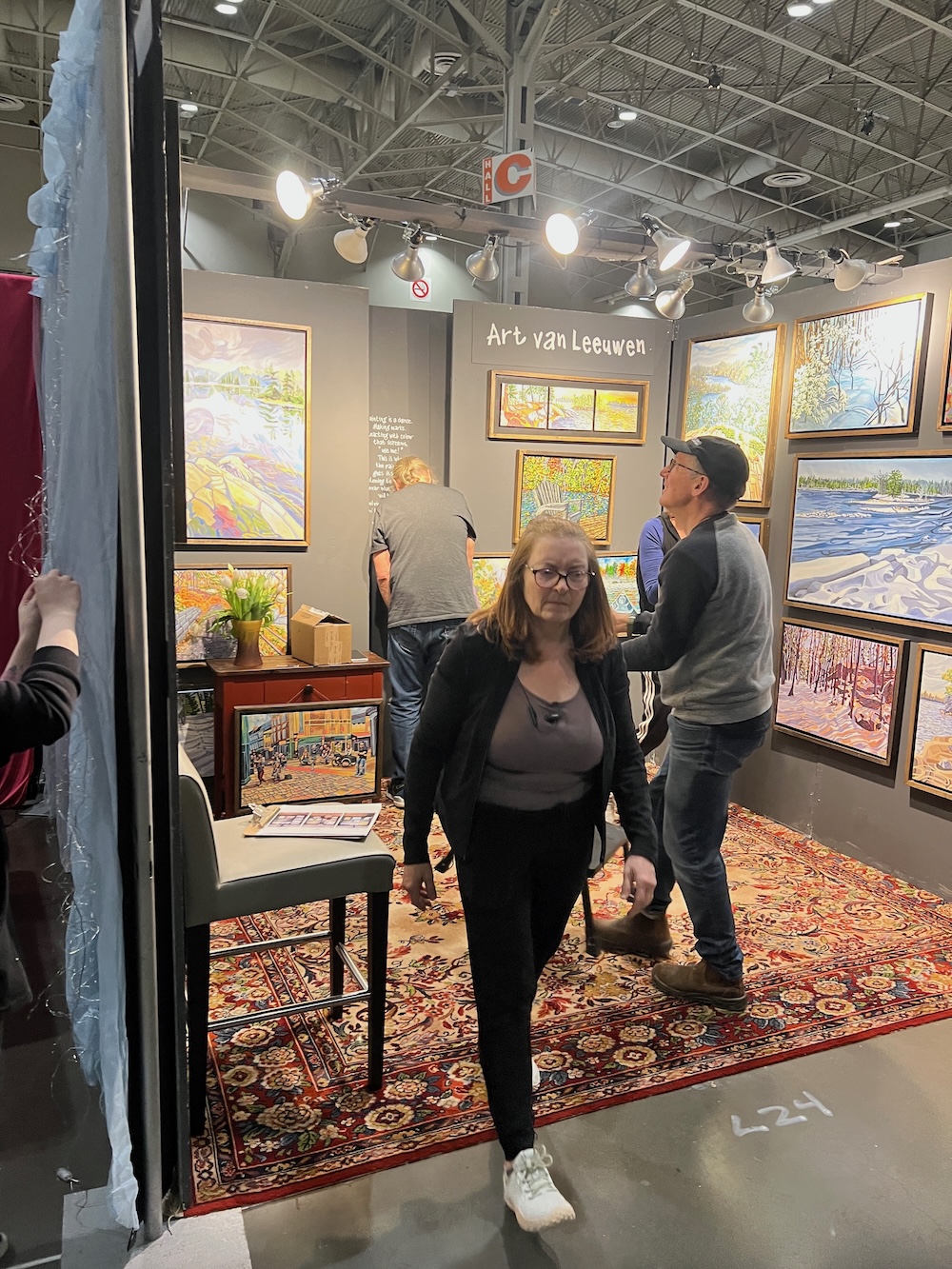 it was fun working with family setting up at the one of a kind show