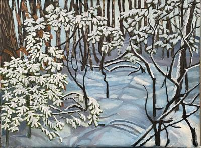 Red Trail | Winter on the mighty Ottawa River by-cork-ireland-freelance-artist---art-van-leeuwen