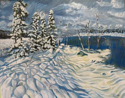 first-snow--dorcas-bay-tobermory-by-cork-ireland-freelance-artist---art-van-leeuwen