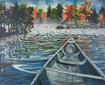 morning-canoe-paddle-on-stones-lake-by-cork-ireland-freelance-artist---art-van-leeuwen