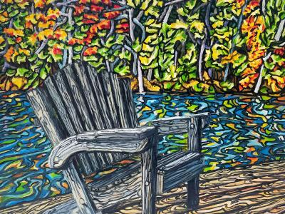 muskoka-chair-at-stones-lake-by-cork-ireland-freelance-artist---art-van-leeuwen