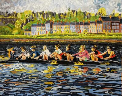 ucc-rowing-on-the-river-lee-from-canadian-and-cork-ireland-artist---art-van-leeuwen