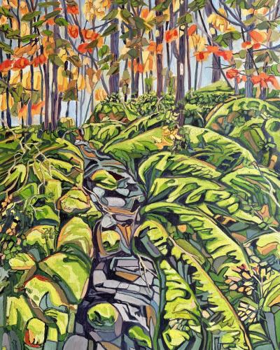 where-its-at--bruce-trail-off-dyers-bay-road-on-the-bruce-peninsula-by-canadian-artist-art-van-leeuwen