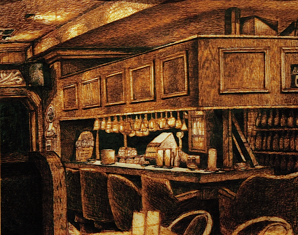 original illustartion using permanent marker and ink by cork artist, web site designer and developer
