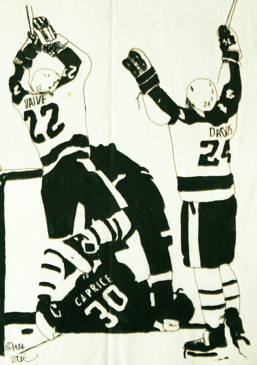 Leafs Score-original drawing using ink by cork freelance artist, web site designer and developer